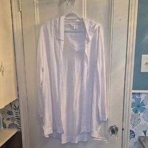 NWOT Sigrid Olsen Hooded Linen Cardigan